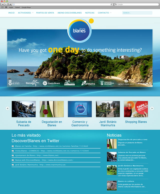 Página web turismo Blanes Girona