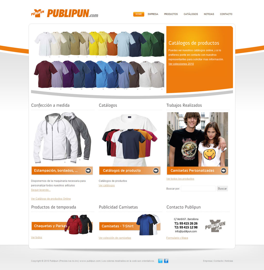Web camisetas Publipun